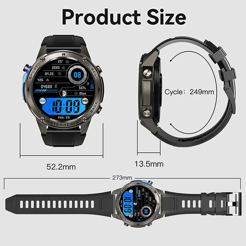 TrekSight X – Outdoor-Smartwatch mit GPS, Kompass & Gesundheitsüberwachung