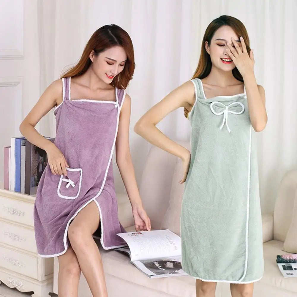 Weicher Damen Bademantel aus Korallenfleece – Flauschig und Atmungsaktiv für Zuhause-1