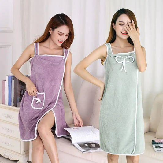 Weicher Damen Bademantel aus Korallenfleece – Flauschig und Atmungsaktiv für Zuhause-1