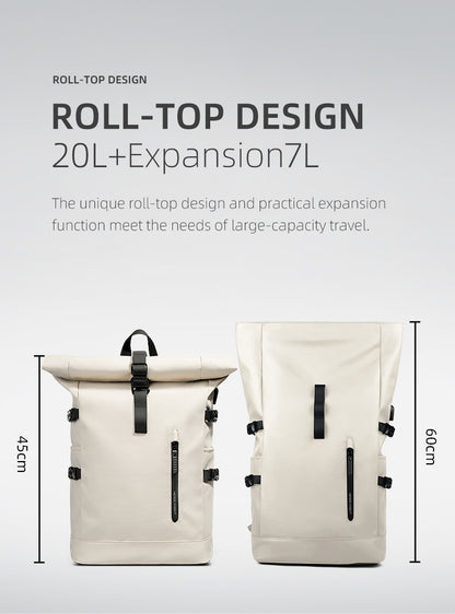 ROLLTRAIL – Erweiterbarer Rolltop-Rucksack mit Laptopfach & großem Volumen