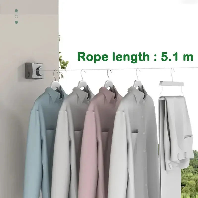 EasyHang Retractable Wäscheleine – Platzsparender, Wandmontierter Wäschetrockner