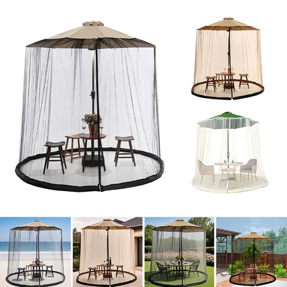 EcoShield Mosquito Net – Mückennetz für Sonnenschirme bis 4m mit Reißverschluss