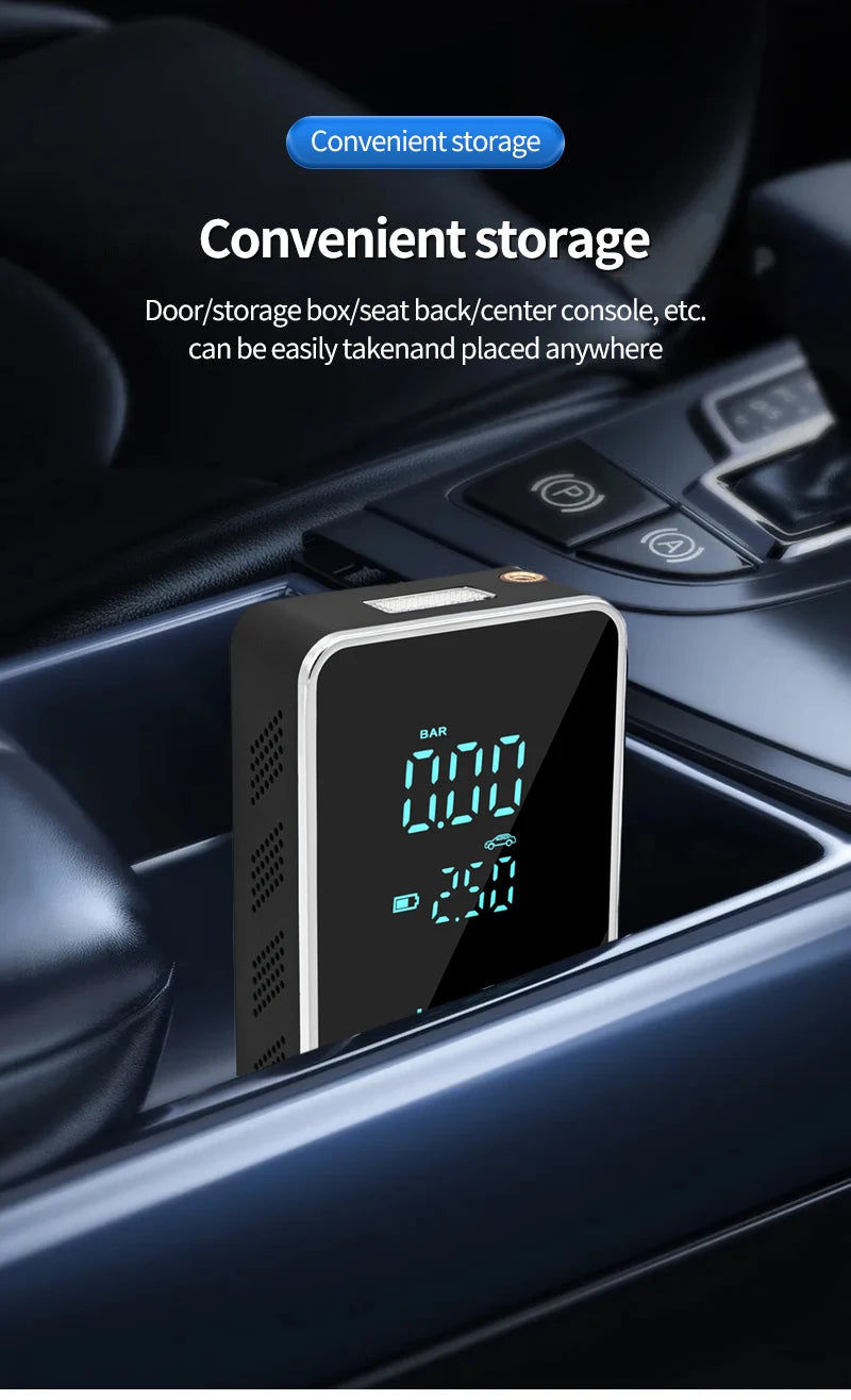 Wireless Air Pump with Touchscreen – Tragbare Luftpumpe mit 150psi für Auto & Fahrrad