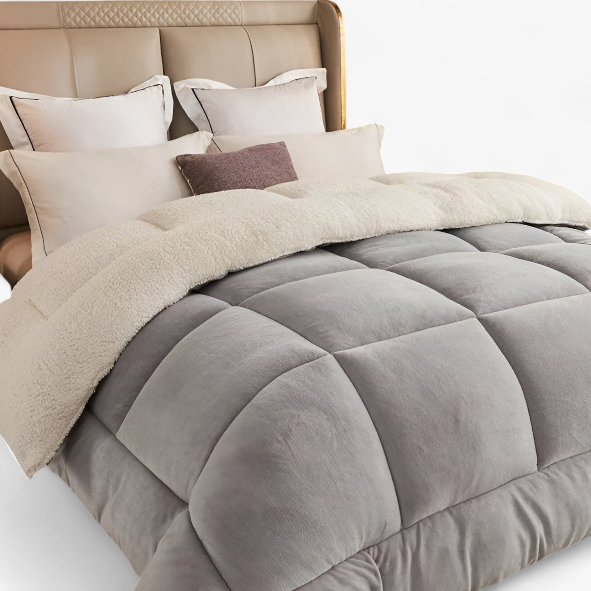 Kuscheldecke 135x200 – Doppelseitige Bettdecke aus Milch-Samt und Lambwool für ultimativen Schlafkomfort-5