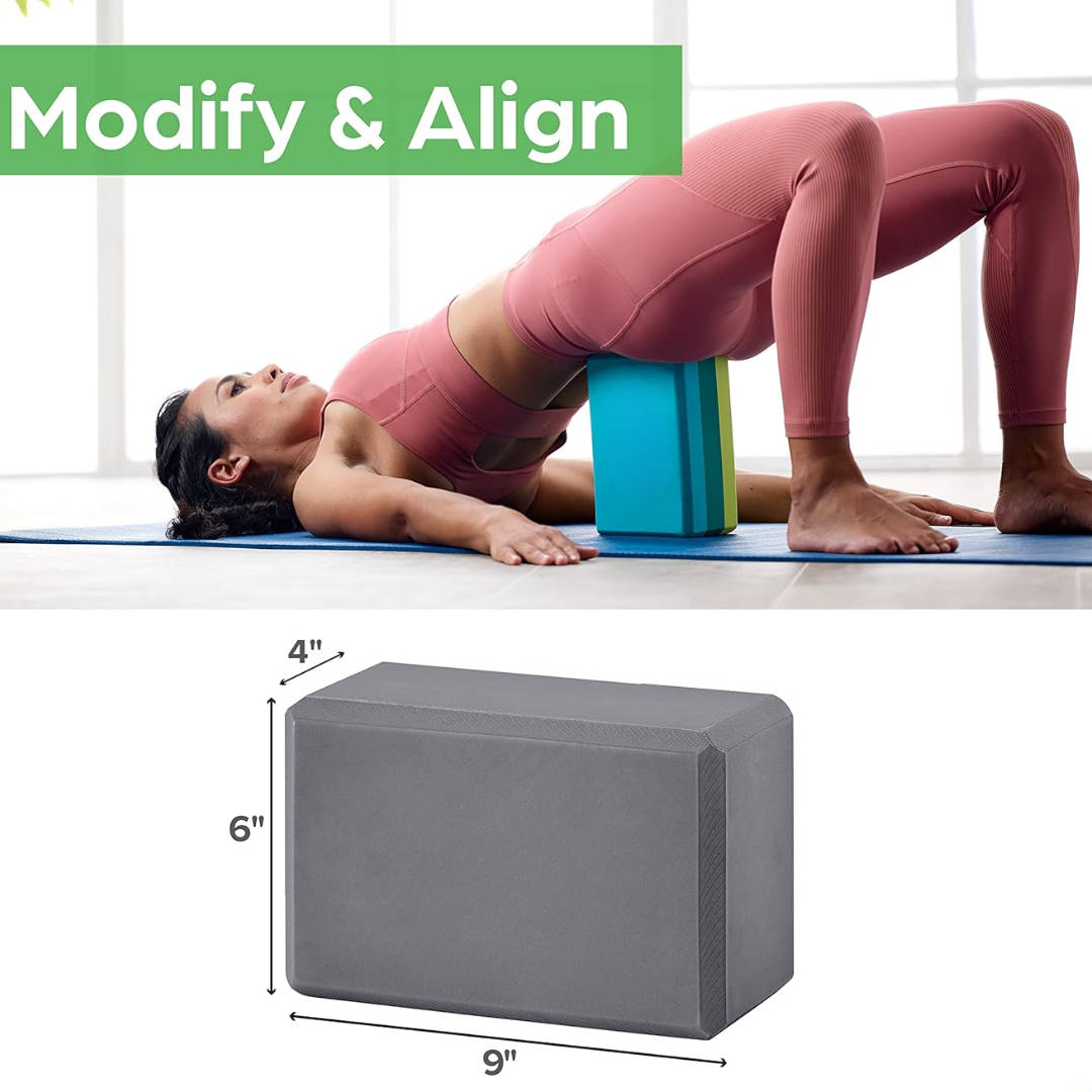 SupportFlex - Anti-Rutsch Yoga Block aus hochwertigem EVA-Schaum für Stabilität und Komfort-4