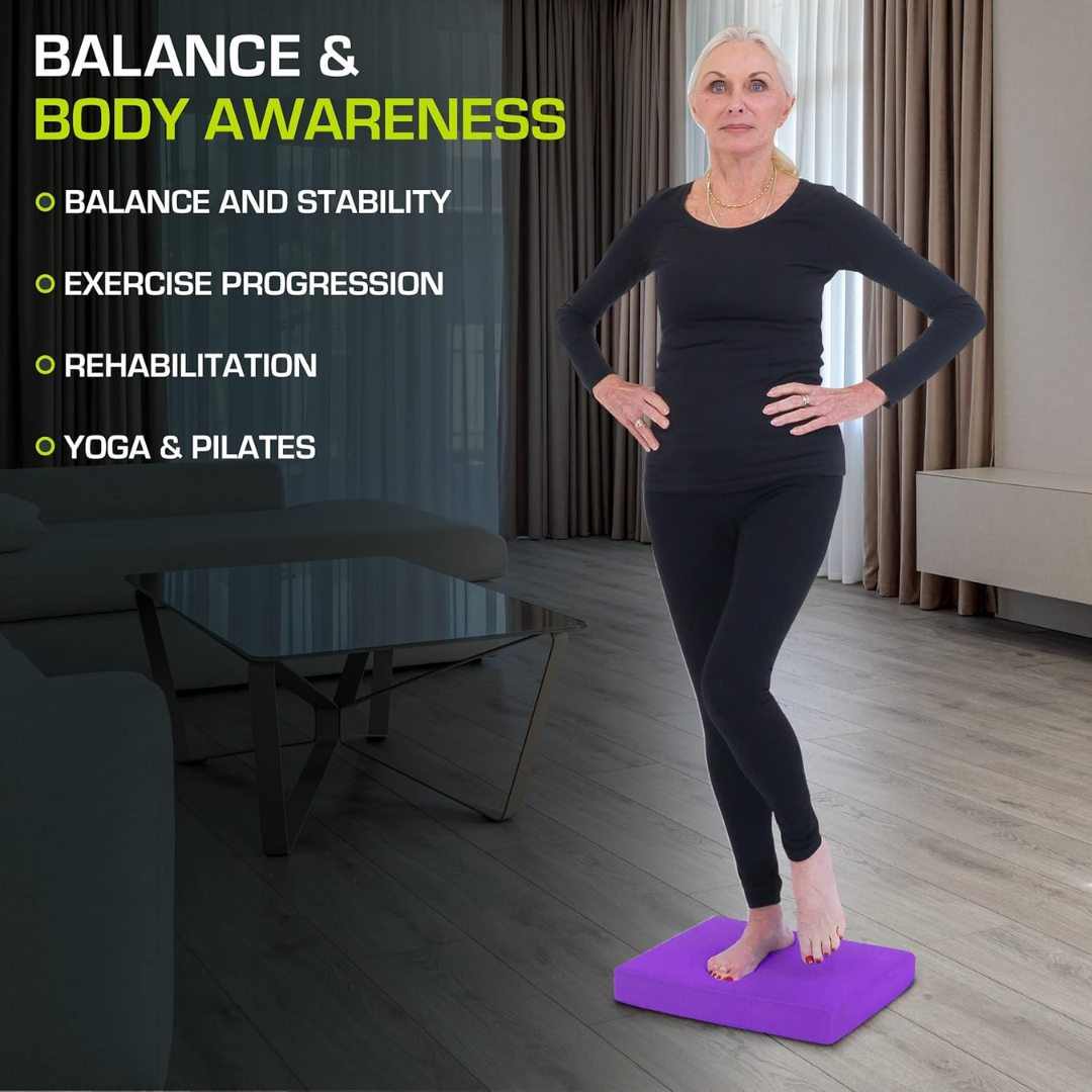 Rutschfeste Yogamatte für Yoga und Stabilitätstraining - BalancePro Schaumstoffmatte-6