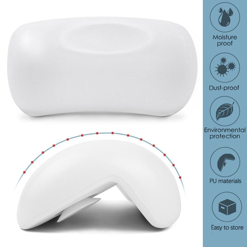 Badekissen Weiß Größe Standard Wasserabweisend Ergonomisch-4