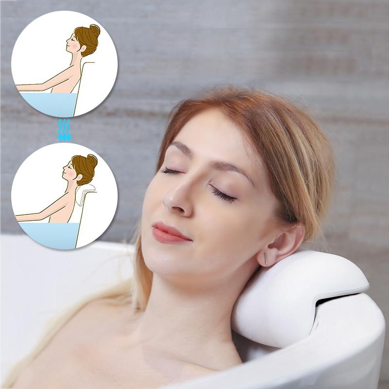 Badekissen Weiß Größe Standard Wasserabweisend Ergonomisch-3