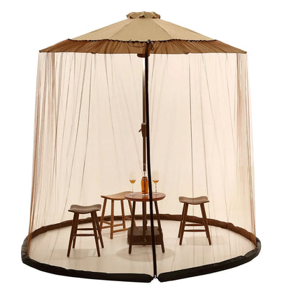 EcoShield Mosquito Net – Mückennetz für Sonnenschirme bis 4m mit Reißverschluss