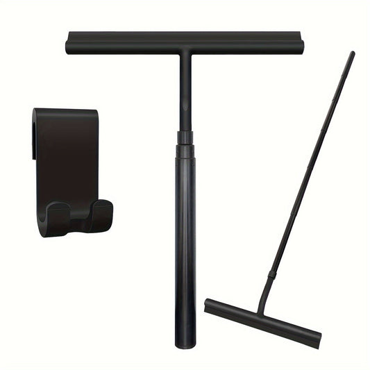DELUXE Shower Squeegee – Teleskopischer Duschwischer für Glas & Boden ohne Bücken
