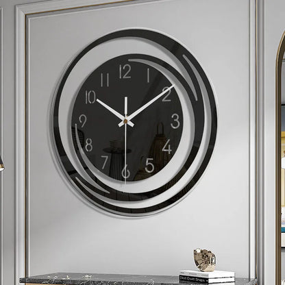 Große Wanduhr Schwarz Modern Einheitsgröße Acryl Geometrisch Minimalistisch-4