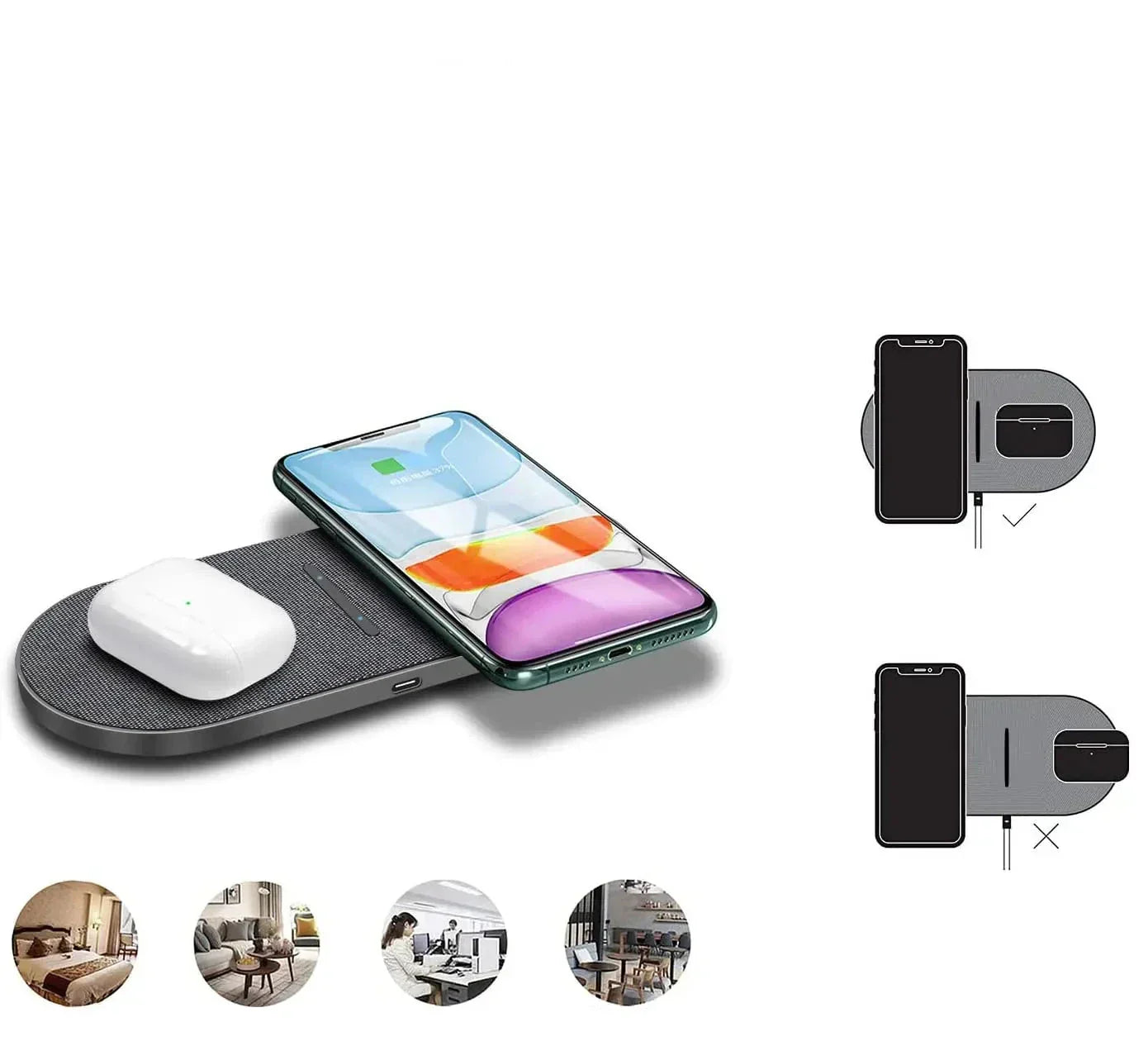 Drahtlose Ladestation 40W – Schnelles Laden für iPhone & Samsung Galaxy mit elegantem Design-5