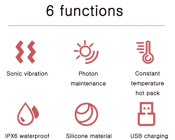 Glowpure – Elektrischer Gesichtsreiniger mit LED-Licht & 42 °C Wärmetechnologie | Silikon Hautpflegegerät mit Klangvibration