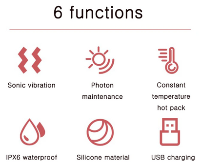 Glowpure – Elektrischer Gesichtsreiniger mit LED-Licht & 42 °C Wärmetechnologie | Silikon Hautpflegegerät mit Klangvibration