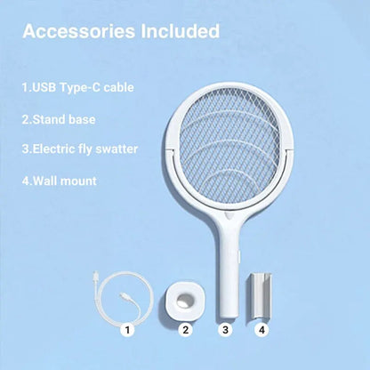 ZapGuard Mosquito Zapper – 5-in-1 Mückenschutz mit Insektenschläger & LED-Lampe