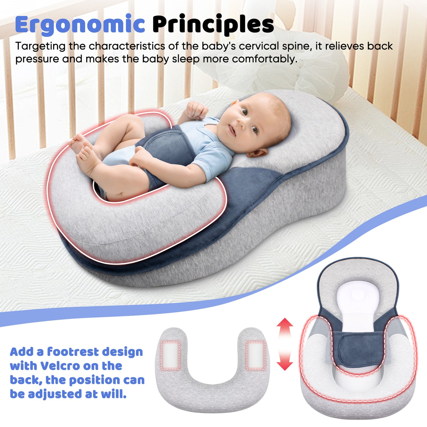 NestleNap Baby Pillow – Ergonomisches Kissen für sicheren Babyschlaf