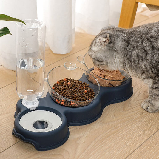 Karlfast-Stylish 3-in-1 Katzenfutterschale für Haustiere-1