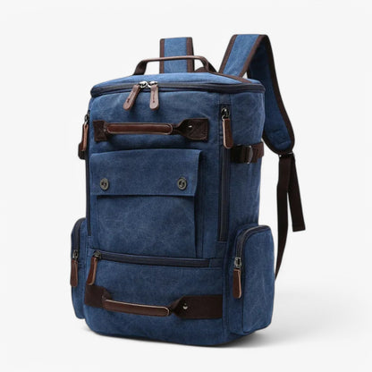 Vintage Canvas Rucksack für Damen und Herren mit Laptopfach – Geräumig und Stilvoll für Schule und Alltag-1