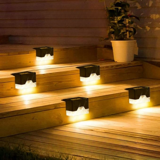 GlowLite Solar – Selbstklebende Solarleuchten für Garten, Treppe & Balkon mit warmweißem Licht