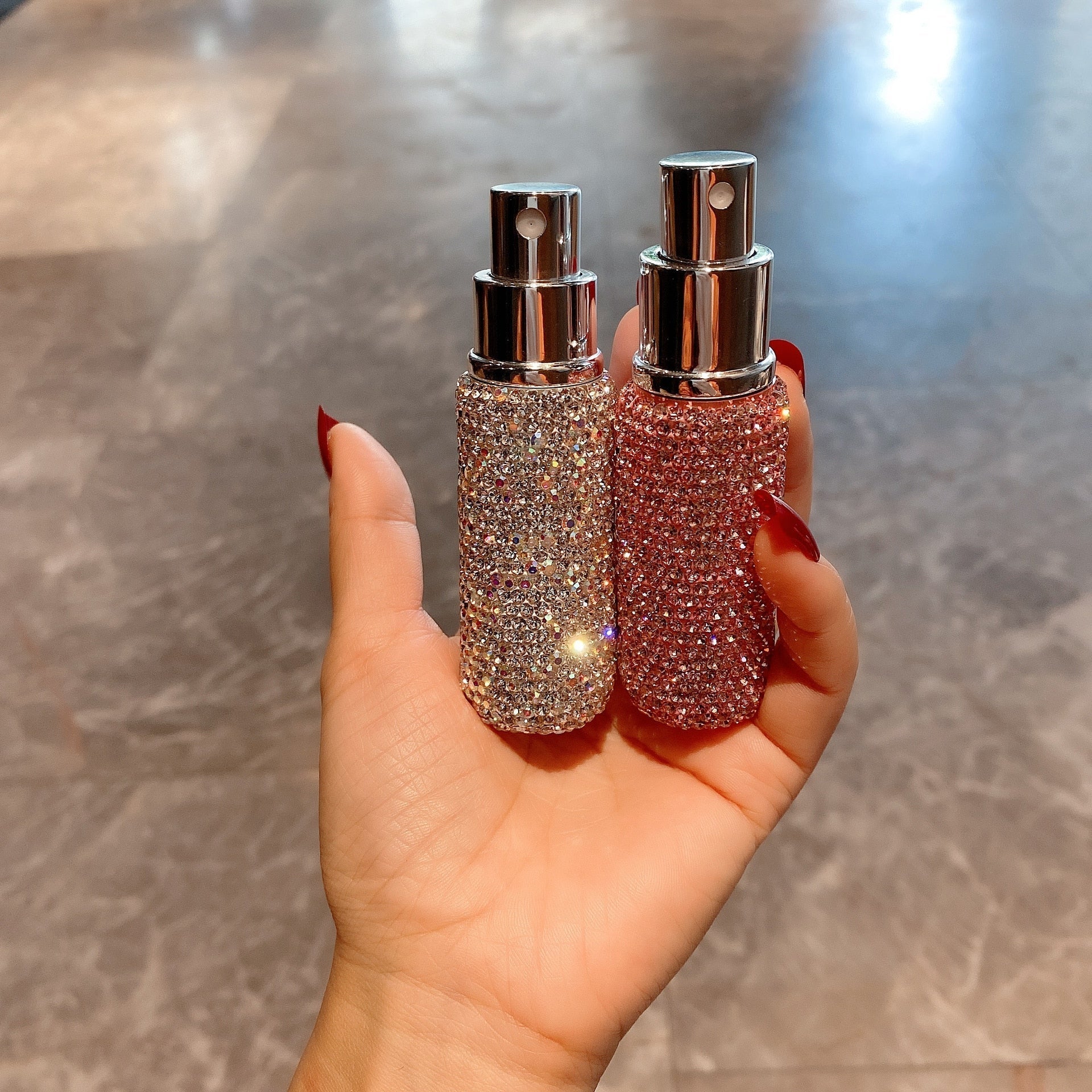 Kleine Parfümflasche - Nachfüllbare 10 ml Parfüm Flasche im Eleganten Diamantdesign-4
