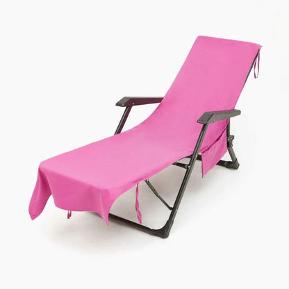 SUNLOUNGE TOWEL – Handtuch mit Taschen & rutschfestem Halt für Liegestühle