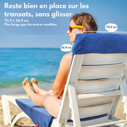 SUNLOUNGE TOWEL – Handtuch mit Taschen & rutschfestem Halt für Liegestühle