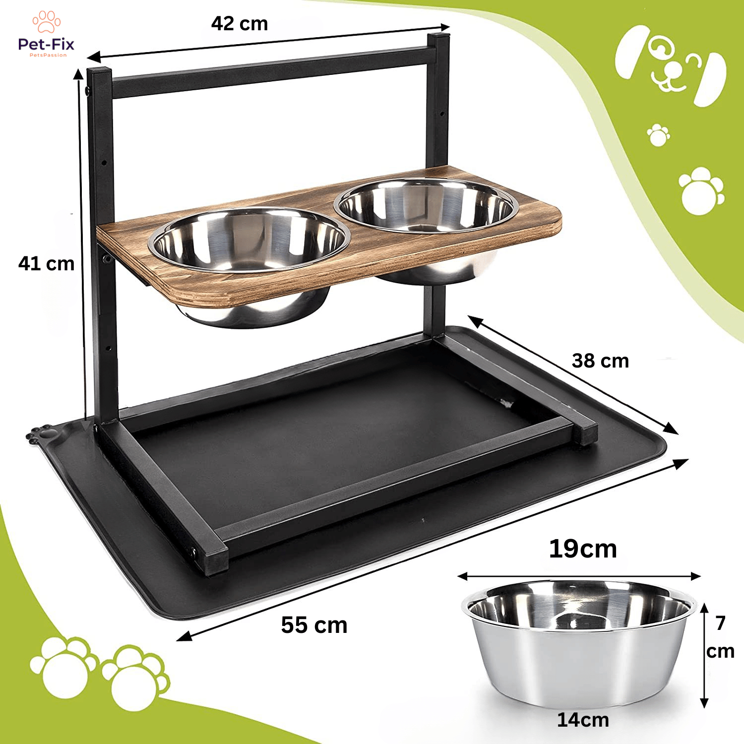 Snackhaven - Luxus erhöhte Fütterungsstation für Hunde-6