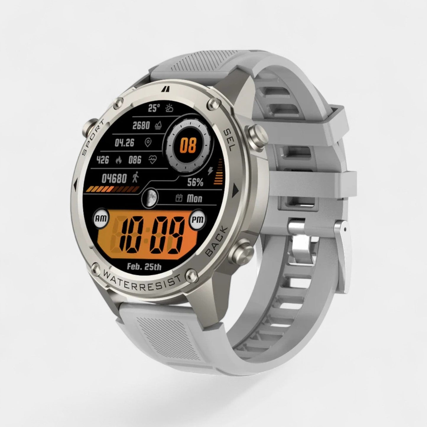 TrekSight X – Outdoor-Smartwatch mit GPS, Kompass & Gesundheitsüberwachung