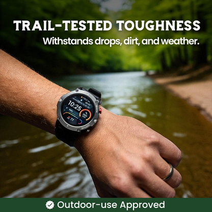 TrekSight X – Outdoor-Smartwatch mit GPS, Kompass & Gesundheitsüberwachung