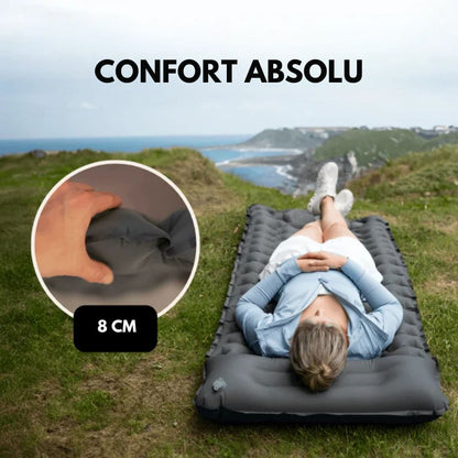 AirTrek Mat – Aufblasbare Campingmatratze mit Fußpumpe & ergonomischem Design