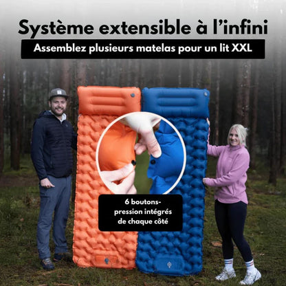 AirTrek Mat – Aufblasbare Campingmatratze mit Fußpumpe & ergonomischem Design
