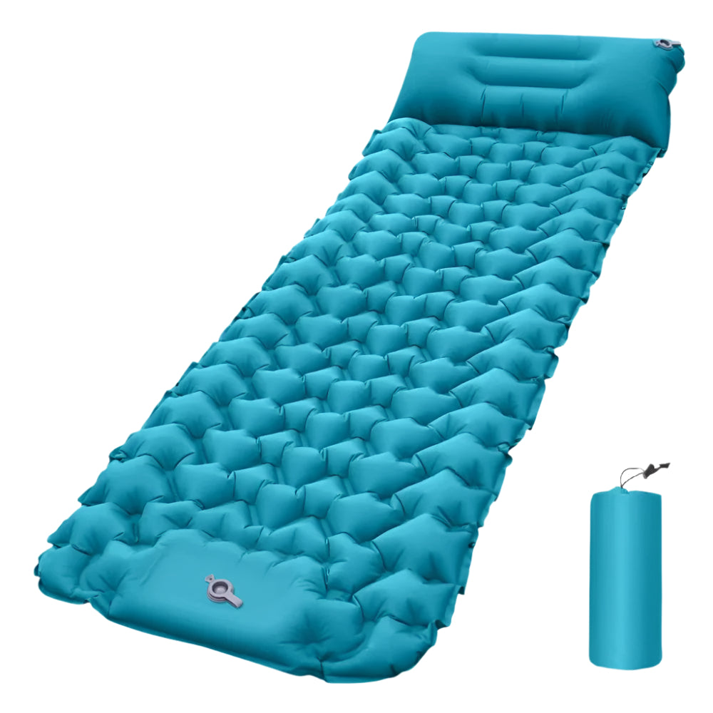 AirTrek Mat – Aufblasbare Campingmatratze mit Fußpumpe & ergonomischem Design