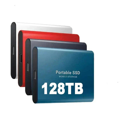 SpeedVault SSD – Externe 128TB Festplatte mit ultraschnellem USB-C & USB 3.1 Anschluss
