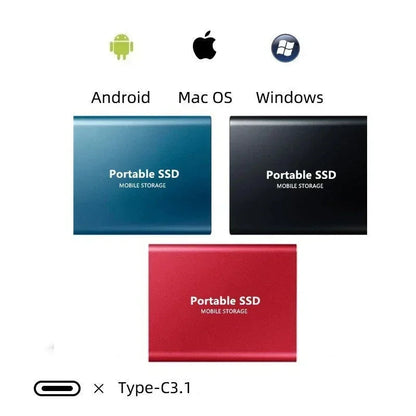 SpeedVault SSD – Externe 128TB Festplatte mit ultraschnellem USB-C & USB 3.1 Anschluss