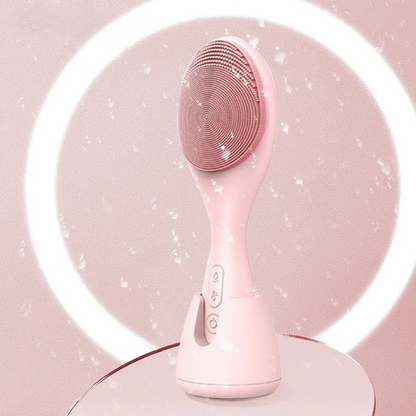 Glowpure – Elektrischer Gesichtsreiniger mit LED-Licht & 42 °C Wärmetechnologie | Silikon Hautpflegegerät mit Klangvibration