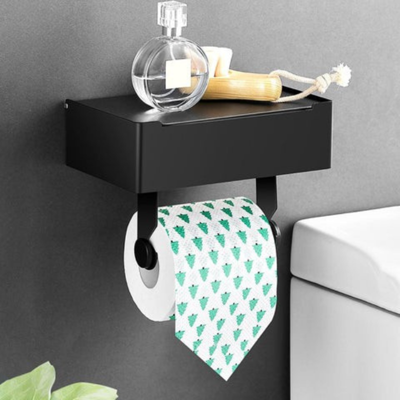 StahlDeluxe Toilet Paper Holder – Edelstahl mit Multifunktionalem Aufbewahrungsfach für Ihr Badezimmer