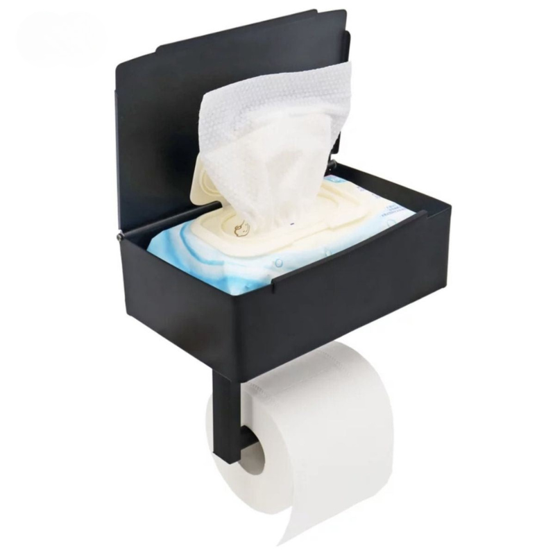 StahlDeluxe Toilet Paper Holder – Edelstahl mit Multifunktionalem Aufbewahrungsfach für Ihr Badezimmer