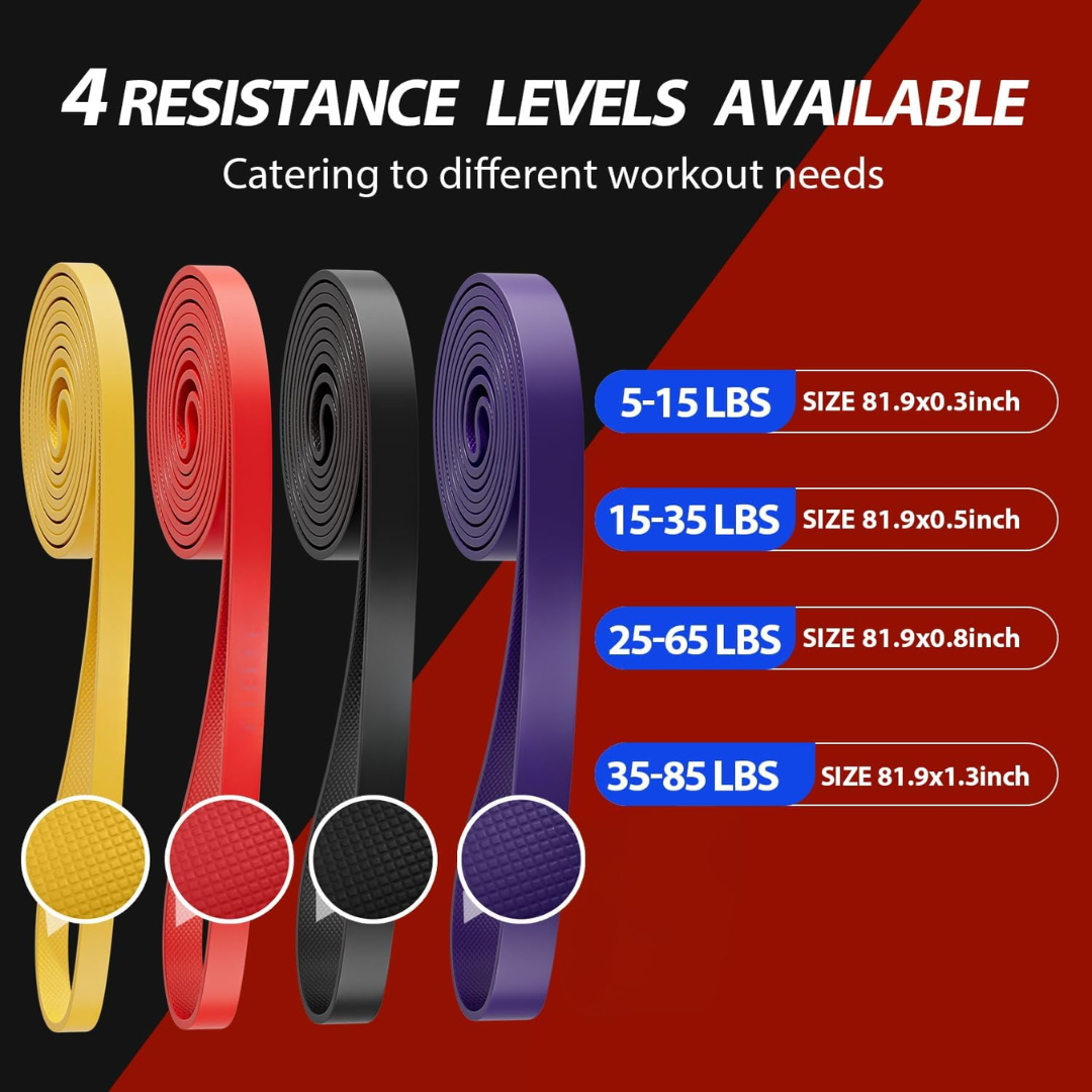 PowerBand - Widerstandsreifen Set aus Latex für Krafttraining und Flexibilität-5