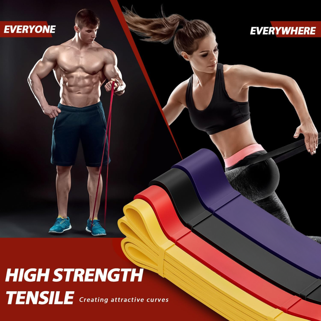 PowerBand - Widerstandsreifen Set aus Latex für Krafttraining und Flexibilität-6
