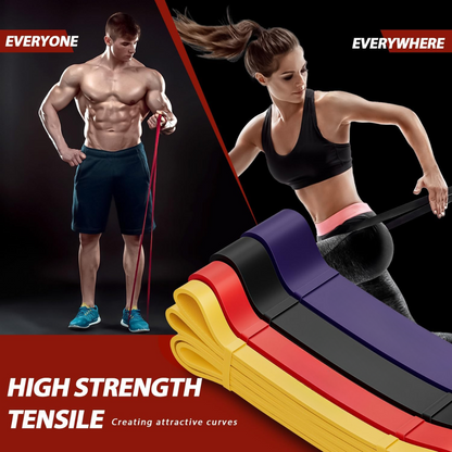 PowerBand - Widerstandsreifen Set aus Latex für Krafttraining und Flexibilität-6