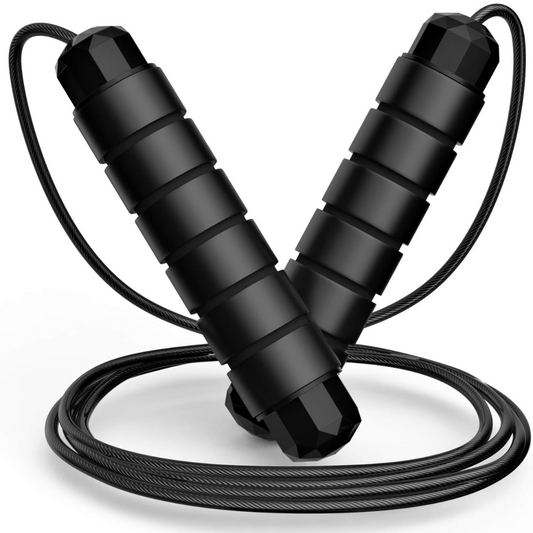 Flexijump - Verstellbares Springseil für Fitness und Sport, Tangle-frei, Schwarz-1