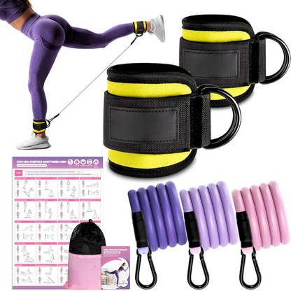 Widerstandsbänder für Effektive Hüft- und Gesäßübungen - Langlebiges Latex, Anpassbare Passform-2