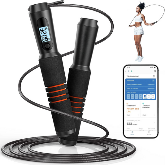 Jumpfit - Smartes Springseil für Fitness mit App-Integration und ergonomischen Griffen-1