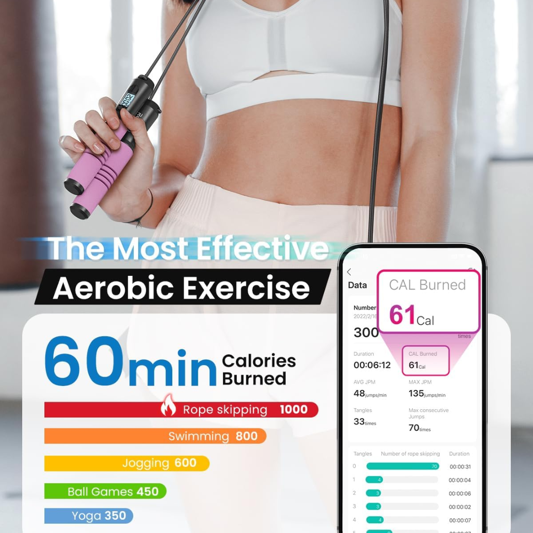 Jumpfit - Smartes Springseil für Fitness mit App-Integration und ergonomischen Griffen-6