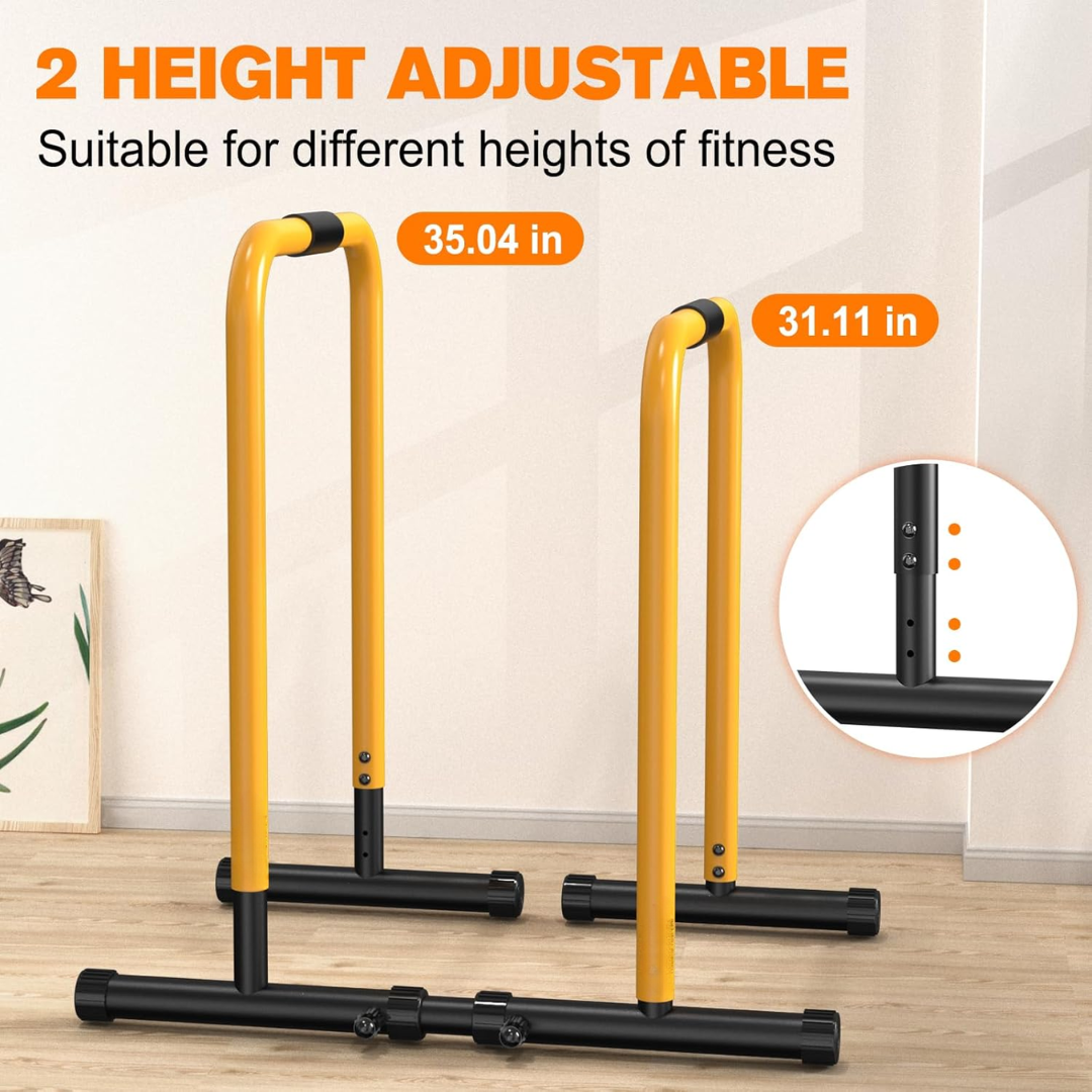 Powerdip Dip Station - Robuste Dipständer für Oberkörpertraining, Einstellbare Höhe und Anti-Rutsch-Basis-6