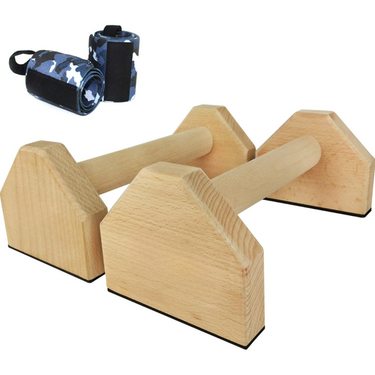 Calisthenics Power Bars - Robuste Holz Liegestützgriffe für Sicheres Training-1