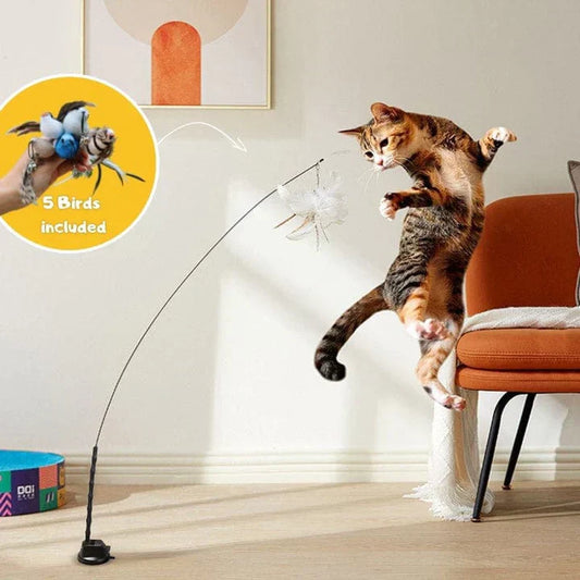 Natürliche Spielzeit - Interaktiver Vogel für Katzen-1