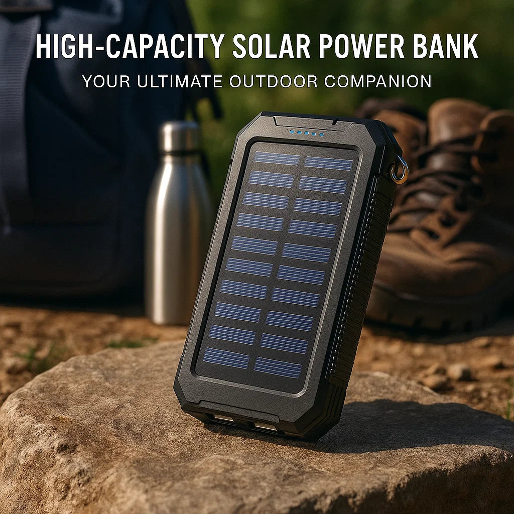 SOLARVAULT – Wasserdichter Solar Power Bank mit 500000mAh & Dual-USB