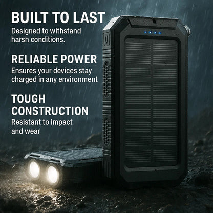 SOLARVAULT – Wasserdichter Solar Power Bank mit 500000mAh & Dual-USB