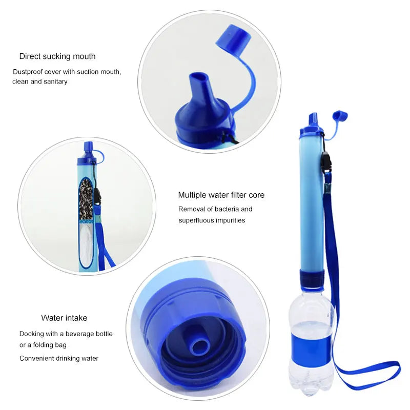 AQUAPREP Survival Filter – Tragbarer Wasserfilter mit 4-Stufen-Filtration für Notfälle & Outdoor-Abenteuer